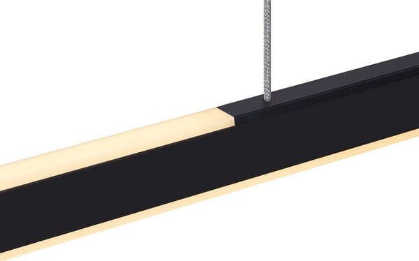 Lampa Wisząca SLV, One Linear, ściemnialny, czarny, kuchnia, metal, nowoczesny