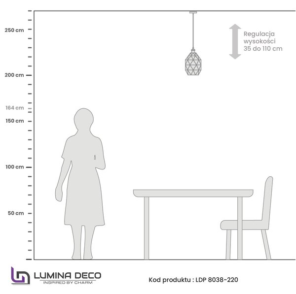 LAMPA NOWOCZESNA WISZĄCA BIAŁO-CHROMOWANA PESTICO