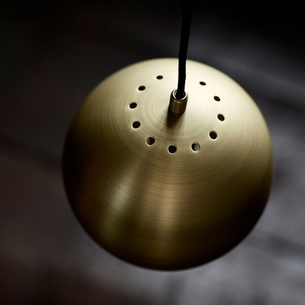 Lampa Wisząca FRANDSEN, Ball, ściemnialny, antyczny mosiądz, salon, metal, design