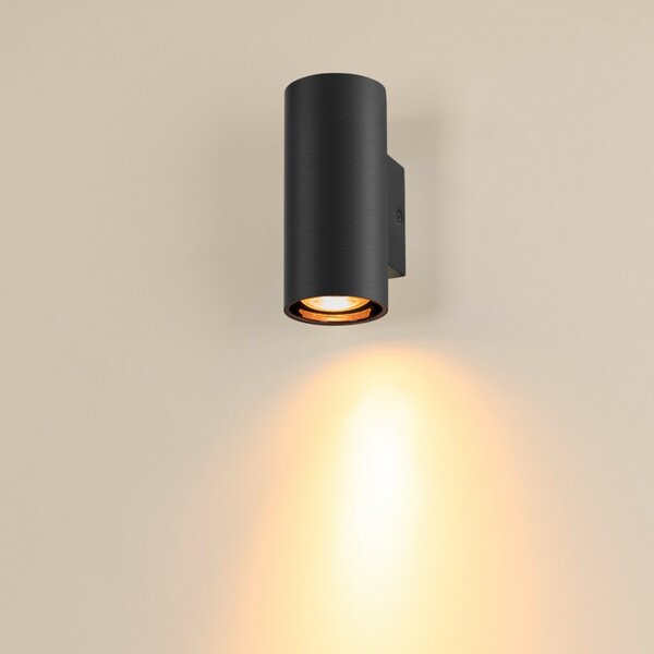 Lampa Ścienna SLV, Asto Tube, ściemnialny, czarny, salon, metal, nowoczesny