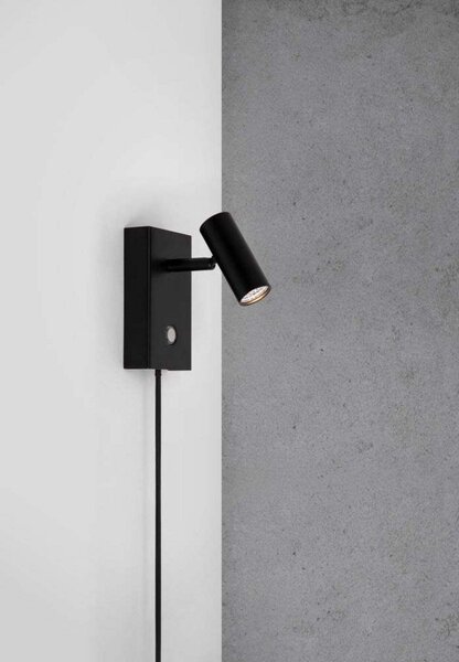 Lampa Ścienna Nordlux, ściemnialny, czarny, salon, metal