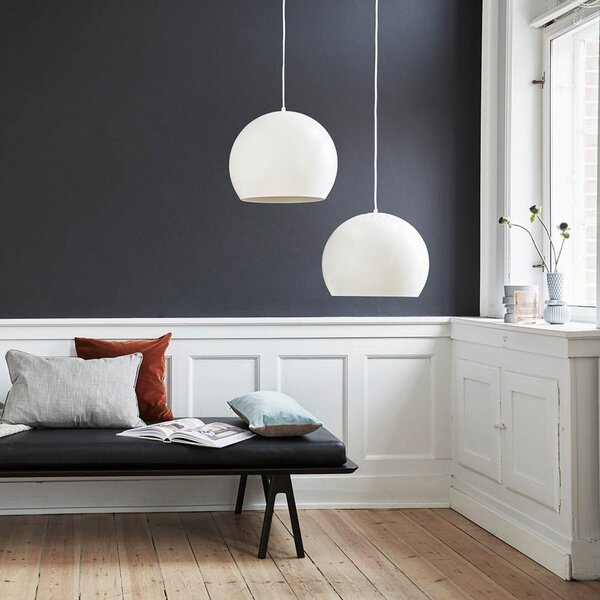 Lampa Wisząca FRANDSEN, Ball, ściemnialny, biały, salon, metal, design