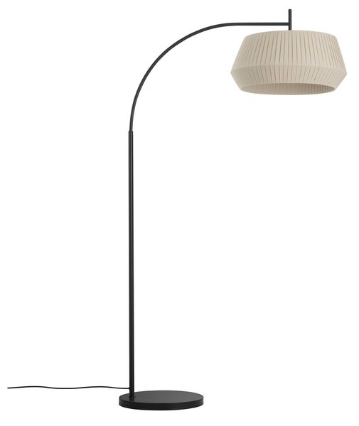 Lampa Podłogowa Nordlux, Dicte, beżowy, salon, tkanina | tekstylia, skandynawski