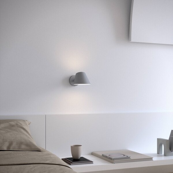 Lampa Ścienna DFTP by Nordlux, Stay Short, szary, sypialnia, metal, design