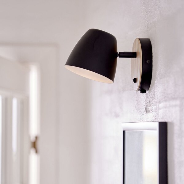 Lampa Ścienna Nordlux, Theo, czarny, salon, metal, nowoczesny
