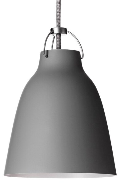 Lampa Wisząca FRITZ HANSEN, Caravaggio P1, ściemnialny, szary, salon, metal, design