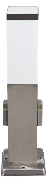 Zewnętrzna Lampa Lindby, Lorian, ściemnialny, metaliczny, stal szlachetna, nowoczesny