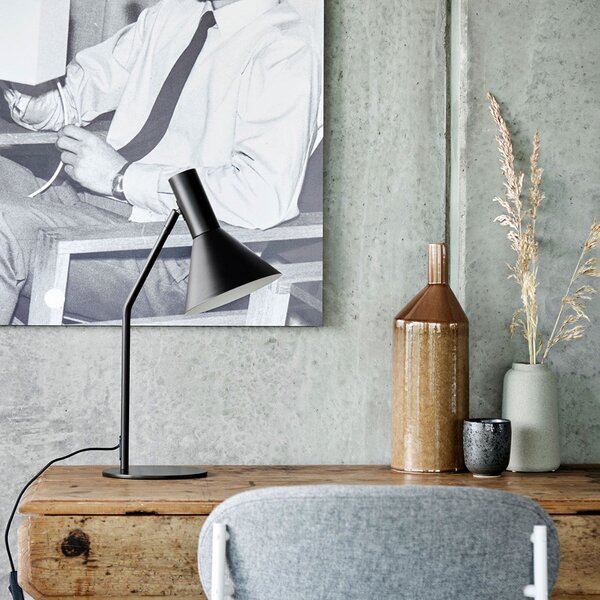 Lampa Stołowa FRANDSEN, Lyss, czarny, salon, metal, design