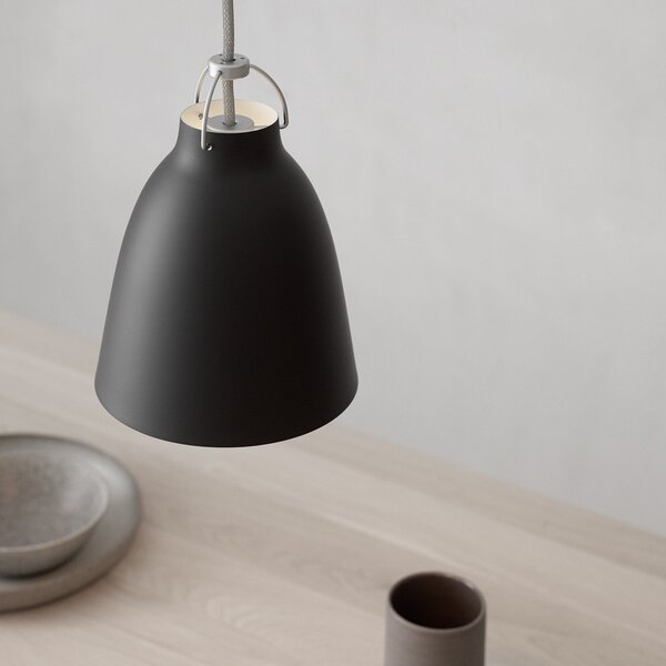 Lampa Wisząca FRITZ HANSEN, Caravaggio P1, ściemnialny, czarny, salon, metal, design