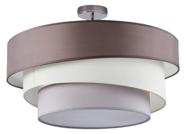 Lampa Sufitowa Lindby, Melia, ściemnialny, szary, salon, tkanina | tekstylia, nowoczesny