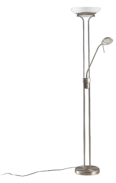 Lampa Podłogowa Lindby, Yveta, ściemnialny, metaliczny, salon, metal, nowoczesny