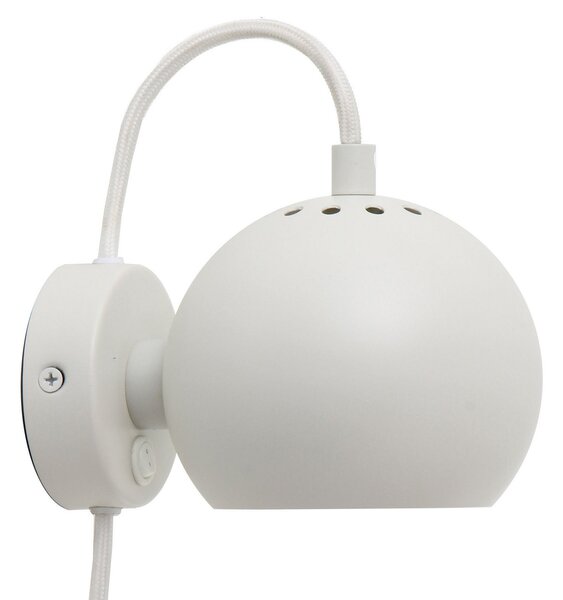 Lampa Ścienna FRANDSEN, Ball Magnet, biały, salon, metal, design