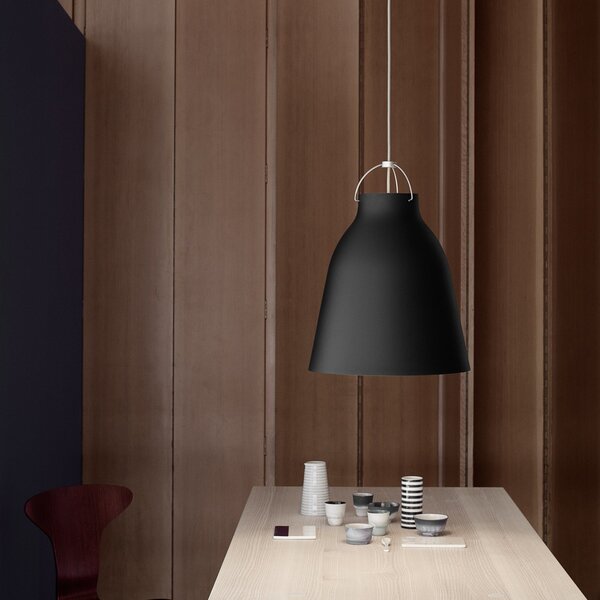 Lampa Wisząca FRITZ HANSEN, Caravaggio P3, ściemnialny, czarny, salon, metal, design