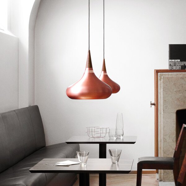 Lampa Wisząca FRITZ HANSEN, Orient P2, ściemnialny, miedziany, salon, metal, design