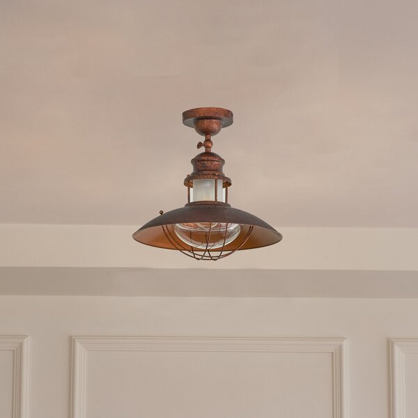Lampa Sufitowa Lindby, Louisanne, ściemnialny, brąz rdzawy, kuchnia, metal, morski