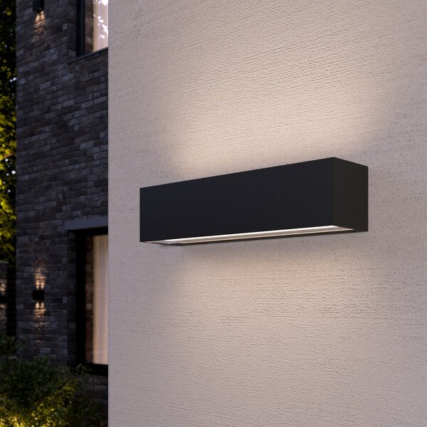 Zewnętrzna Lampa Lucande, Lengo, czarny, balkon, metal, nowoczesny