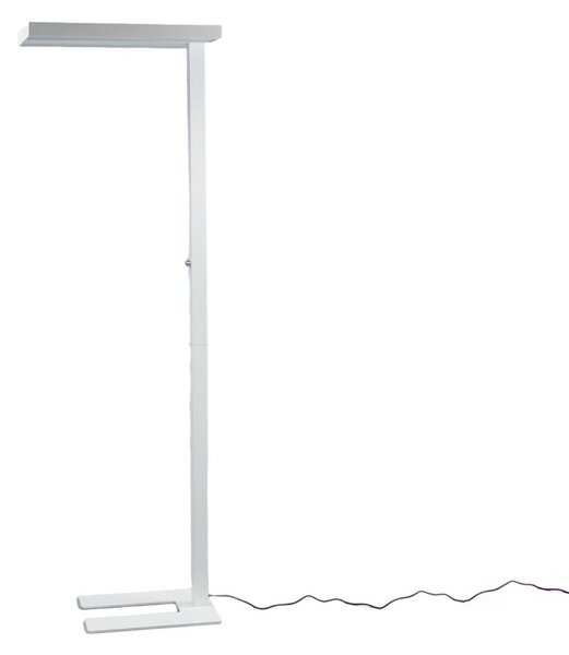 Lampa Podłogowa Arcchio, Logan Basic, ściemnialny, biały, gabinet | pracownia, aluminium, nowoczesny