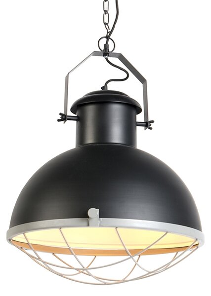 Przemysłowa lampa wisząca czarna z szarym - Silnik Oswietlenie wewnetrzne