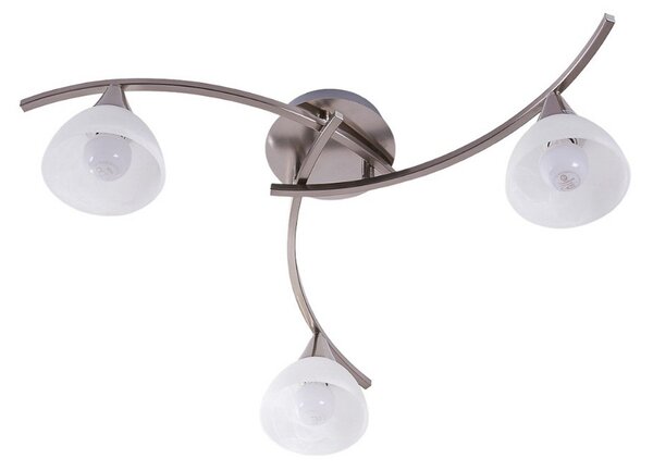 Lampa Sufitowa Lindby, Della, ściemnialny, metaliczny, salon, szkło, nowoczesny