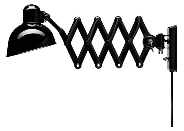 Lampa Ścienna FRITZ HANSEN, Kaiser Idell 6718-W, ściemnialny, czarny, salon, metal, design