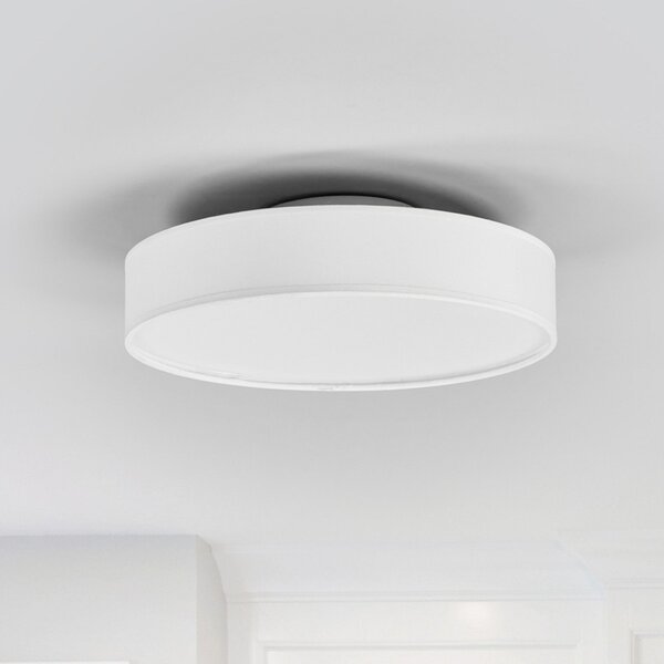 Lampa Sufitowa Lindby, Saira, biały, salon, tkanina | tekstylia, nowoczesny