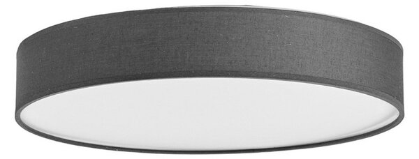 Lampa Sufitowa Lindby, Saira, szary, salon, tkanina | tekstylia, nowoczesny