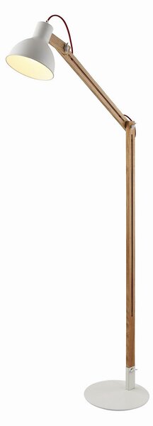 Lampa Podłogowa Lindby, Shivanja, drewniany, gabinet | pracownia, drewno, nowoczesny