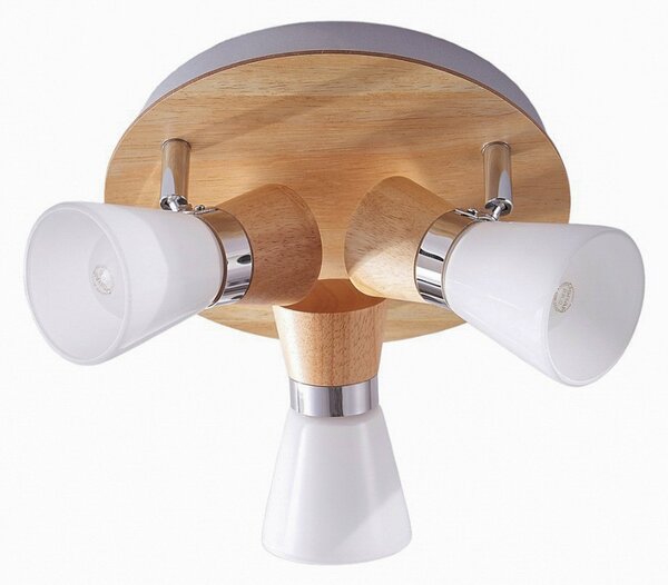 Lampa Sufitowa Lindby, Vivica, ściemnialny, drewniany, salon, drewno, skandynawski