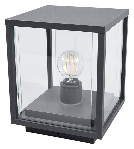 Zewnętrzna Lampa Lucande, Annalea, ściemnialny, czarny, taras, metal, nowoczesny