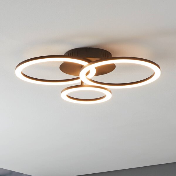 EGLO connect Inteligentna lampa sufitowa Parrapos-Z, możliwość ściemniania, czarny, salon / jadalnia, metal, nowoczesny