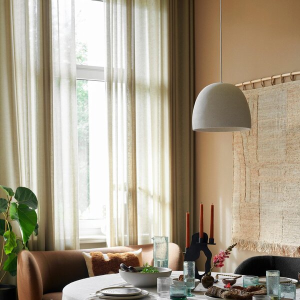 Lampa Wisząca ferm LIVING, Speckle, ściemnialny, biały, salon, ceramika, design