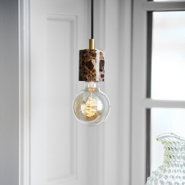 Lampa Wisząca Nordlux, Siv, ściemnialny, brąz rdzawy, salon, kamień