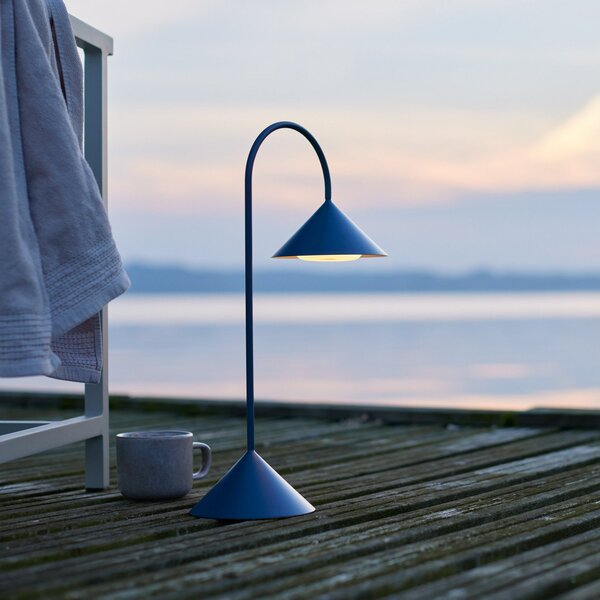 Zewnętrzna Lampa FRANDSEN, Grasp, ściemnialny, niebieski, balkon, metal, design