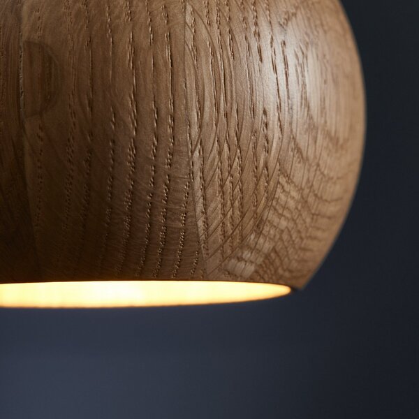 Lampa Wisząca FRANDSEN, Ball, ściemnialny, drewniany, salon, drewno, design