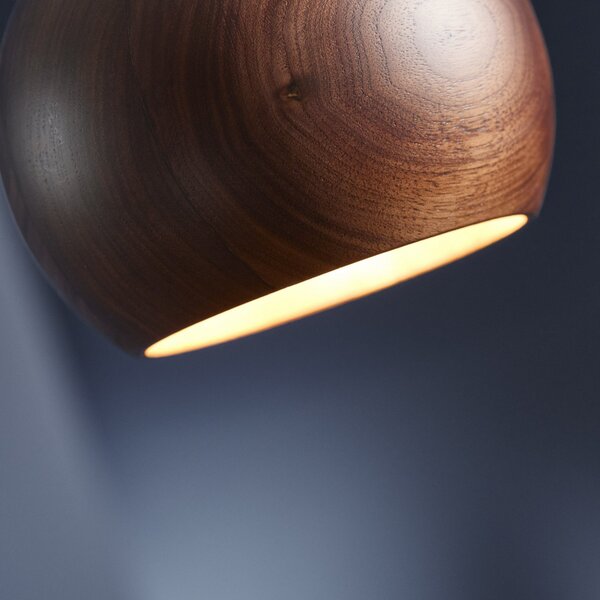 Lampa Wisząca FRANDSEN, Ball, ściemnialny, drewniany, salon, drewno, design
