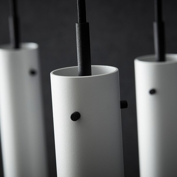Lampa Wisząca FRANDSEN, FM2014, ściemnialny, biały, salon, metal, design