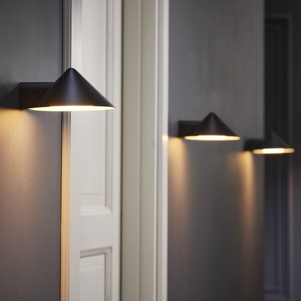 Lampa Ścienna FRANDSEN, Grasp, ściemnialny, czarny, salon, stal szlachetna, design