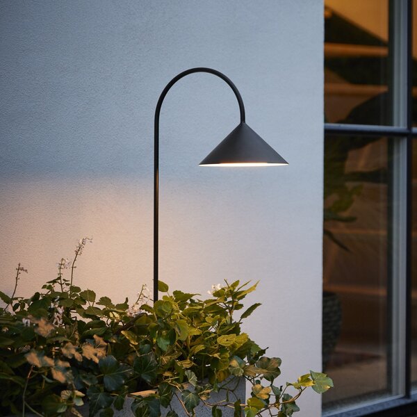Zewnętrzna Lampa FRANDSEN, Grasp, ściemnialny, czarny, stal szlachetna, design