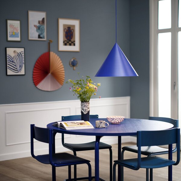 Lampa Wisząca FRANDSEN, Benjamin, ściemnialny, niebieski, salon, metal, design