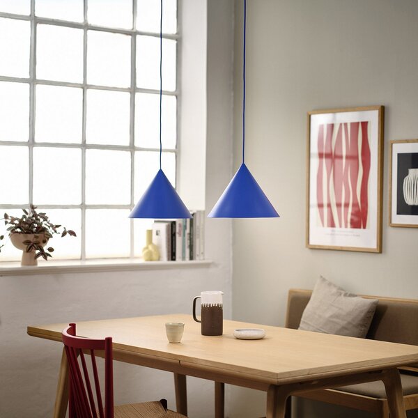 Lampa Wisząca FRANDSEN, Benjamin, ściemnialny, niebieski, salon, metal, design