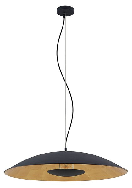 Lampa Wisząca Lindby, Narisara, ściemnialny, czarny, salon, metal, nowoczesny
