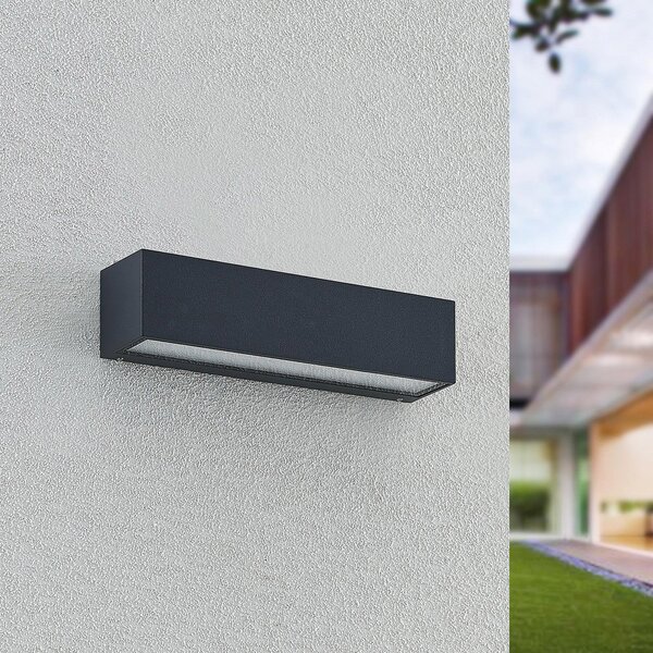 Zewnętrzna Lampa Arcchio, Lengo, czarny, balkon, aluminium, nowoczesny