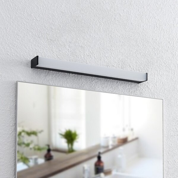 Lampa Ścienna Lindby, Ulisan, czarny, łazienka, metal, nowoczesny