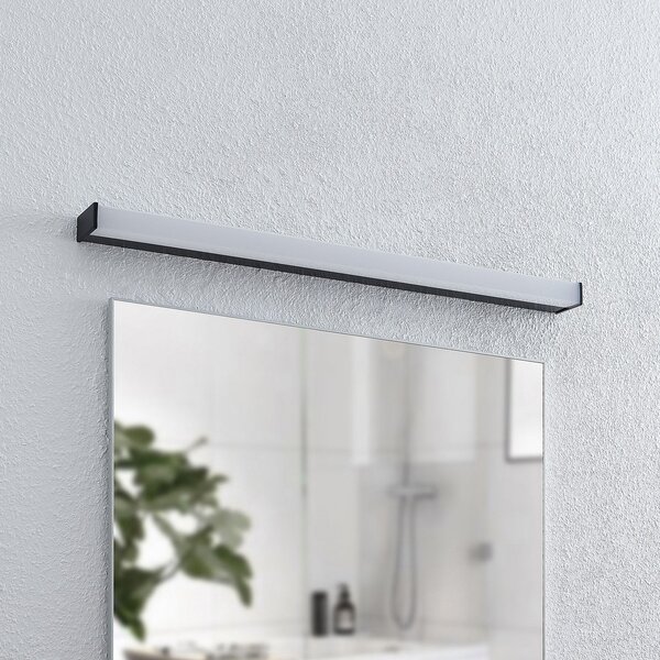 Lampa Ścienna Lindby, Ulisan, czarny, łazienka, metal, nowoczesny