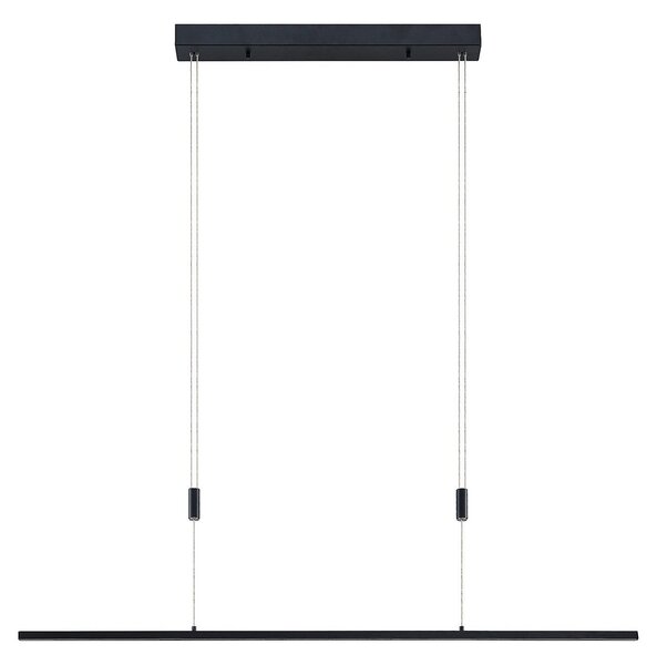 Lampa Wisząca Lucande, Stakato, ściemnialny, czarny, salon, metal, nowoczesny