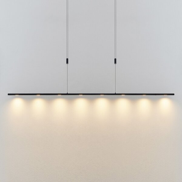 Lampa Wisząca Lucande, Stakato, ściemnialny, czarny, salon, aluminium, nowoczesny