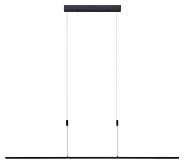 Lampa Wisząca Lucande, Stakato, ściemnialny, czarny, salon, aluminium, nowoczesny