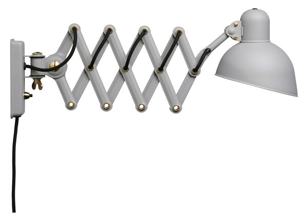 Lampa Ścienna FRITZ HANSEN, Kaiser idell 6718-W, ściemnialny, szary, salon, metal, design