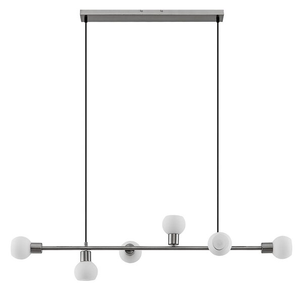 Lampa Wisząca Lindby, Biscala, ściemnialny, metaliczny, salon, metal