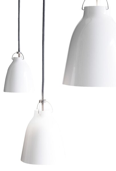 Lampa Wisząca FRITZ HANSEN, Caravaggio P1, ściemnialny, biały, salon, metal, design